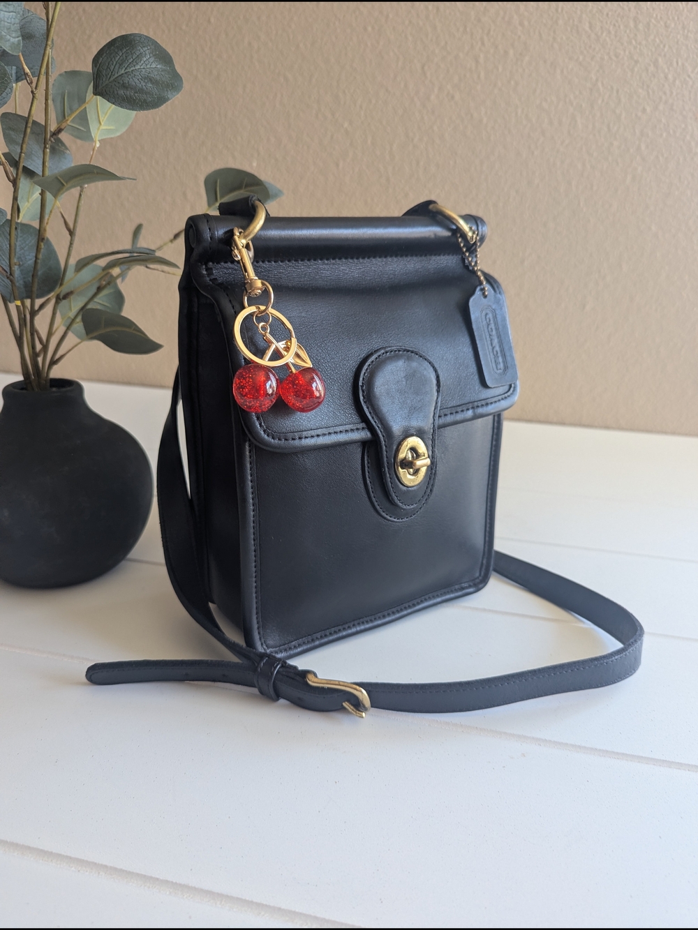 vintage Coach Murphy Bag styled with a glittery